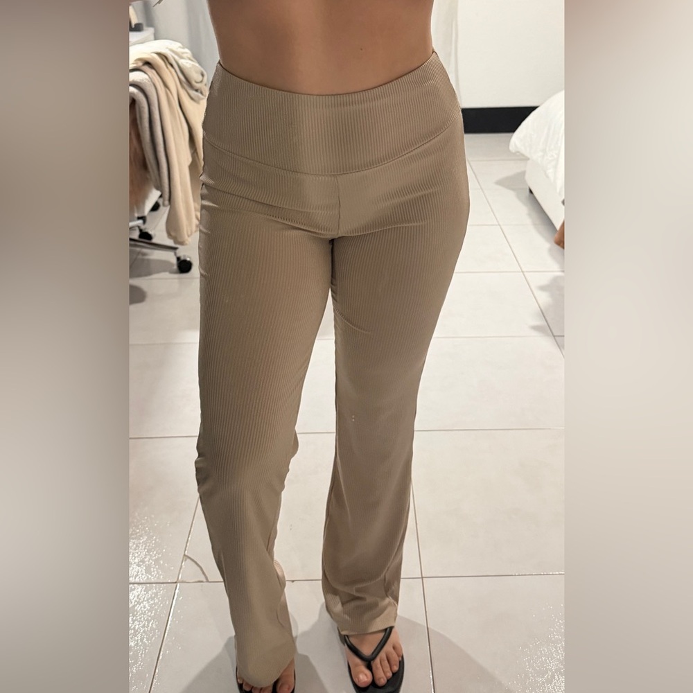 Olivia Jordan Tan Flare Pants